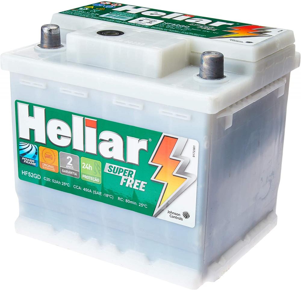 BATERIA HELIAR 52AH – HF52GD ( HB20, SPIN, ONIX )